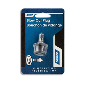 Durable Camco Black Blow Out Plug for RV Winterizing
