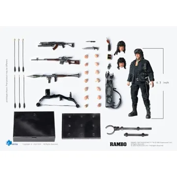 Hiya Toys Rambo First Blood III 1:12 Scale Action Figure