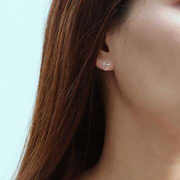 Boma Jewelry Sterling Silver Picasso Artist Face Stud Earrings