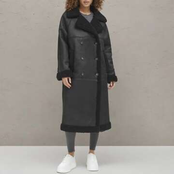 Levi's Women's Faux Shearling Long Coat for Ultimate Style