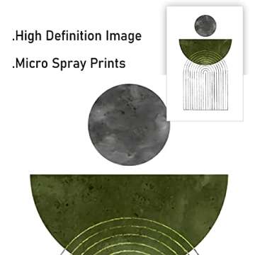 Dthlay Mid Century Modern Gallery Wall Art Canvas Prints Picture Boho Green for Living Room Decor Watercolor Posters Home Deco 20x28inchx2 No Frame