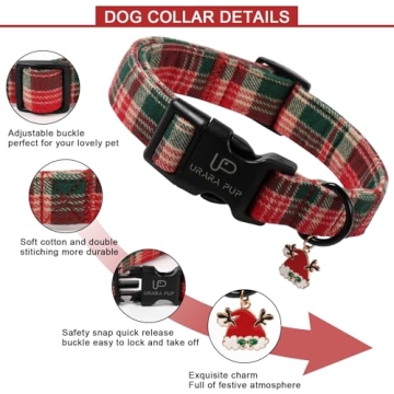 UP URARA PUP Christmas Dog Collar for Festive Dogs