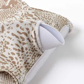 OMKAGI Women Sexy Leopard Print Bandeau Bikini Swimsuit