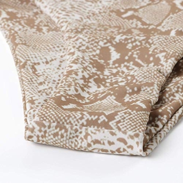 OMKAGI Women Sexy Leopard Print Bandeau Bikini Swimsuit