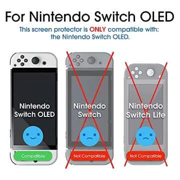 amFilm Glass Screen Protector for Nintendo Switch OLED 2021