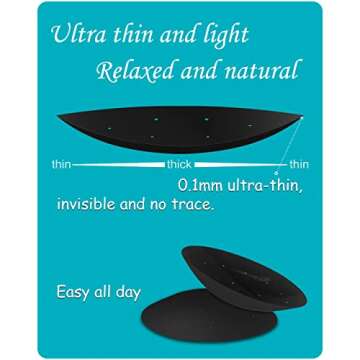 MSLO 2pcs Breathable Silicone Nipple Covers Breast Petals Nipple Pasty Pasties Breast Pads Boob Stic...