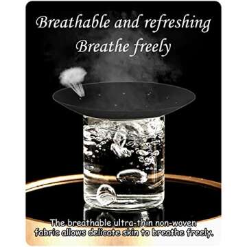 MSLO 2pcs Breathable Silicone Nipple Covers Breast Petals Nipple Pasty Pasties Breast Pads Boob Sticky Invisible Bra Ultra Thin Reusable Adhesive Washable for Women