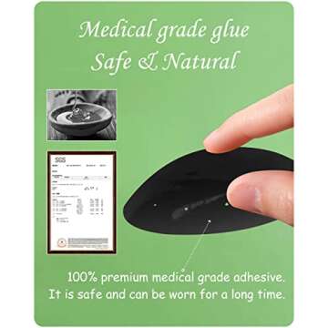 MSLO 2pcs Breathable Silicone Nipple Covers Breast Petals Nipple Pasty Pasties Breast Pads Boob Sticky Invisible Bra Ultra Thin Reusable Adhesive Washable for Women