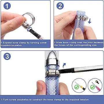 Qibaok 120 PCS Stainless Steel Hose Clamps Assortment