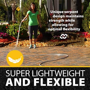 Durable 50 Ft Bionic Steel Garden Hose with Nozzle