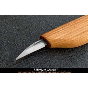 BeaverCraft Wood Carving Knife C15 1.5" Wood Whittling Knife for Details Wood Carving Knives - Chip Carving Knife Woodworking Wood Carving Tools for Beginners and Kids Whittling Tools