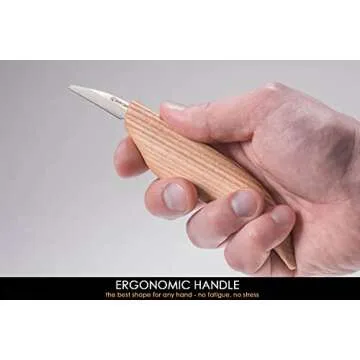 BeaverCraft Wood Carving Knife C15 1.5" Wood Whittling Knife for Details Wood Carving Knives - Chip Carving Knife Woodworking Wood Carving Tools for Beginners and Kids Whittling Tools
