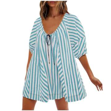 Hvyesh Rompers for Women, 2024, Summer, Dressy, Casual, Petite Jumpsuits, Short, Flowy, Shorts Rompe...