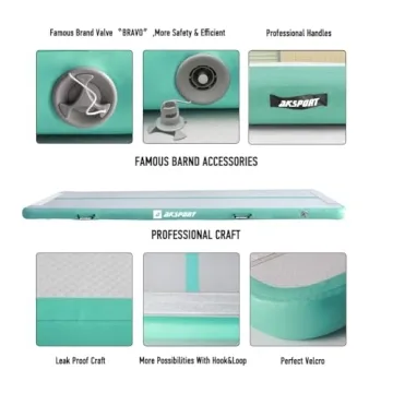 AKSPORT Inflatable Air Mat Tumble Track for Gymnastics