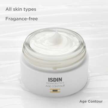 ISDIN Age Contour Face and Neck Anti-Aging Benefits Cream, Moisturizing and Firming Action, Suitable for Sensitive Skin and Non-comedogenic 1.8 Fl Oz