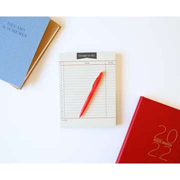 Graphique Library Card To-Do List Notepad | 150 Tear-Away Sheets | Task Planner | Daily Organizer | Memo Writing Pad | Priority Checklist | Undated | 6” x 8”