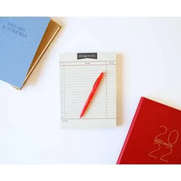 Graphique Library Card To-Do List Notepad | 150 Tear-Away Sheets | Task Planner | Daily Organizer | Memo Writing Pad | Priority Checklist | Undated | 6” x 8”