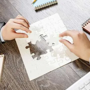 Sumind 24 Sheets Sublimation Puzzle Blank Jigsaw Puzzles for DIY Arts and Crafts Projects Heat Press...