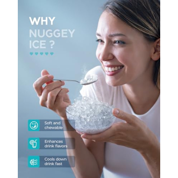 EUHOMY Commercial Nugget Ice Maker for Home & Business