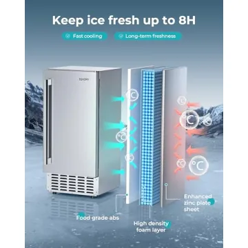 EUHOMY Commercial Nugget Ice Maker for Home & Business