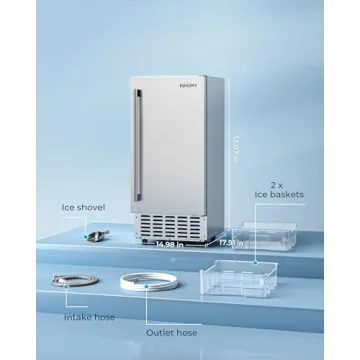 EUHOMY Commercial Nugget Ice Maker for Home & Business