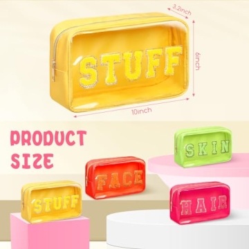 Pinkunn Preppy Makeup Bags - Chic & Functional Toiletry Pouches