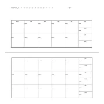 Zequenz Classic 360 Everyday Series, Size: Medium, Color: Red, Paper: Planner, Everyday, Weekly & Monthly Planner, Diary, Undated, Soft Cover, Soft Bound, B6 Slim, 4" x 7", 100 Sheets / 200 Pages