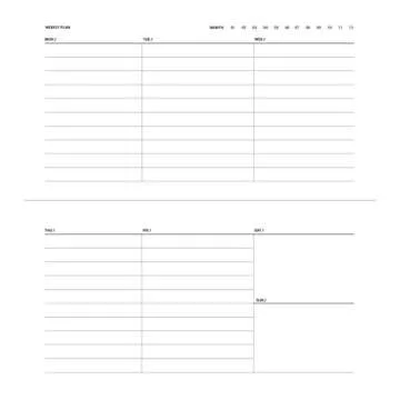 Zequenz Classic 360 Everyday Series, Size: Medium, Color: Red, Paper: Planner, Everyday, Weekly & Monthly Planner, Diary, Undated, Soft Cover, Soft Bound, B6 Slim, 4" x 7", 100 Sheets / 200 Pages