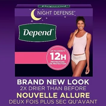 Depend Night Defense Women's Incontinence Underwear - Blush