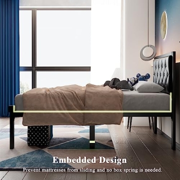 Feonase Twin Metal Bed Frame - Stylish & Durable Design