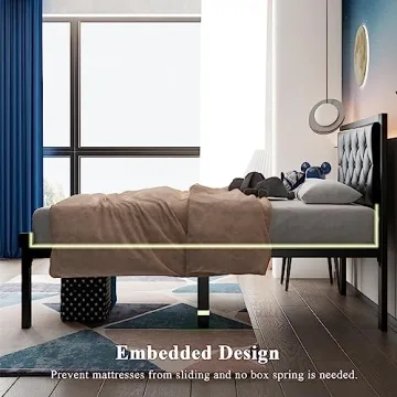 Feonase Twin Metal Bed Frame - Stylish & Durable Design