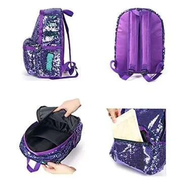 Pizoff Reversible Sequin Backpack for Fun and Travel