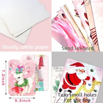 Pink Vintage Christmas Banner for Festive Home Decor