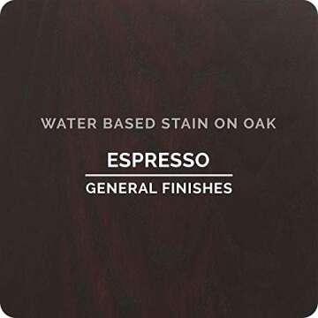General Finishes Water Based Wood Stain, 1 Quart, Espresso