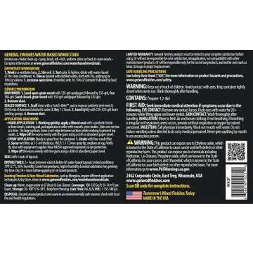 General Finishes Water Based Wood Stain, 1 Quart, Espresso