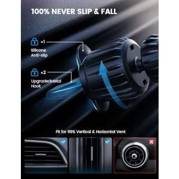 Lamicall Fits MagSafe Car Mount Vent - [2024 Upgraded HD Glass Surface] Magnetic Phone Holders for Your Car - Car Phone Holder Mount for iPhone 16 15 14 13 Pro Plus Max Mini for Mag Safe Case