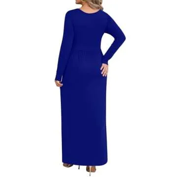 Shop BISHUIGE Women's Plus Size Maxi Dress in Royal Blue
