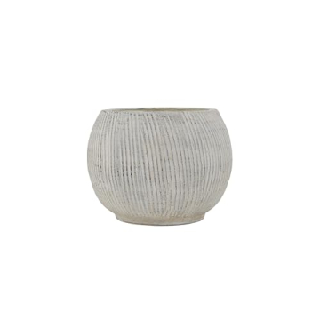 Stylish Distressed Cream Terracotta Planter for Plants