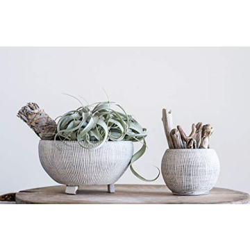 Stylish Distressed Cream Terracotta Planter for Plants
