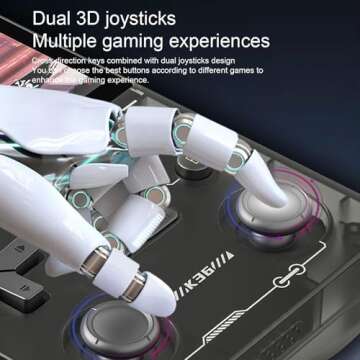 Gaminja K36 Portable Retro Game Console, K36 Retro Handheld Game Console, K36 Retro Game Console, Built in 16000+ Games, with 64g Memory Card, for Linux System, 3.5inch Screen (Black)