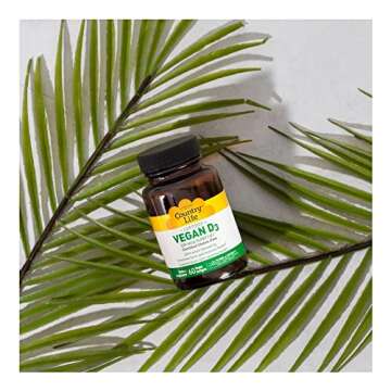 Country Life Vegan D3 5000 IU Softgel for Immunity & Bones
