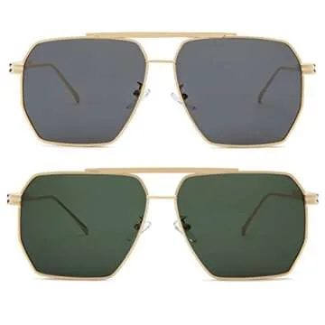 Stylish COASION Oversized Square Sunglasses for Everyone