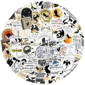 100PCs Fourth Cartoon Wing Stickers Pack, War-College Stickers, Aesthetic Vinyl Decal Stickers for H...