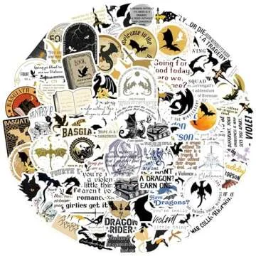 100PCs Fourth Cartoon Wing Stickers Pack, War-College Stickers, Aesthetic Vinyl Decal Stickers for H...