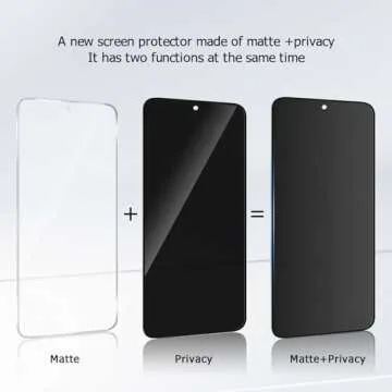 2 Pack Matte Privacy Screen Protector for Samsung Galaxy S24/S25,9H Tempered Glass,Anti-Glare,Anti-Spy,Anti-Scratch, Smooth and Responsive Absolute Fingerprint Compatibility Touch Screen HD Clear
