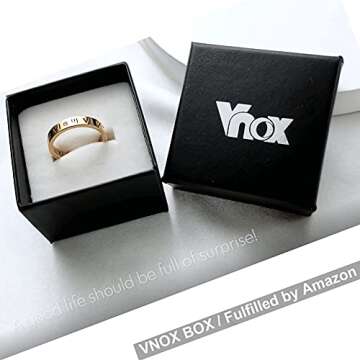 VNOX CZ Roman Numeral Ring - Elegant Women’s Ring
