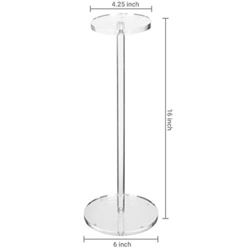 MyGift Clear Acrylic Hat and Wig Display Stand Set