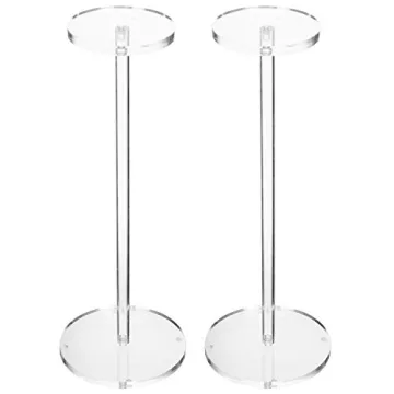 MyGift Clear Acrylic Hat and Wig Display Stand Set