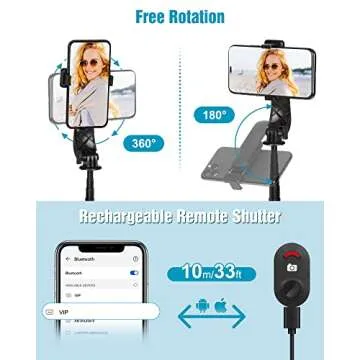 Eocean Selfie Stick Tripod for All Smartphones