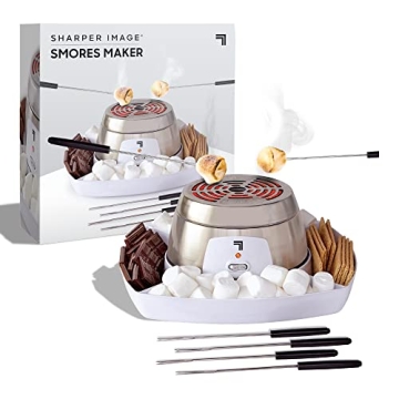 SHARPER IMAGE Electric Tabletop S'mores Maker – Safe Indoor Fun for All Ages